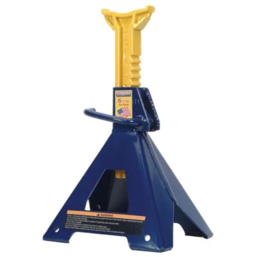 hein-werner hw93506 blue/yellow jack stands, 6 ton capacity (set of 2)