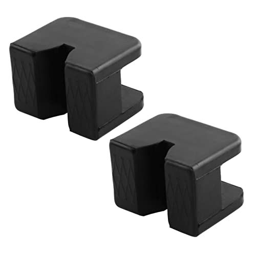 Vaguelly 2pcs Jack Rubber Support Sleeve for Jack Stands Durable Slotted Frame Protector Pads for Automotive and Construction Use Black Rubber Pad Adapter