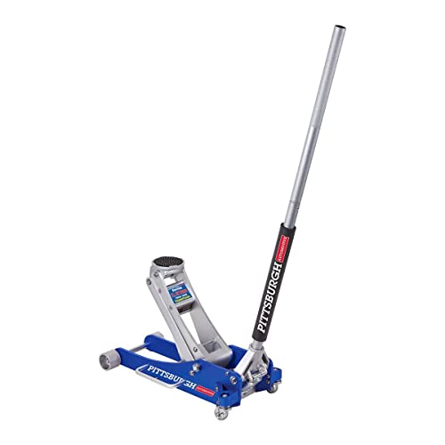 hft pittsburgh 2.5 ton aluminum racing floor jack with rapid pump