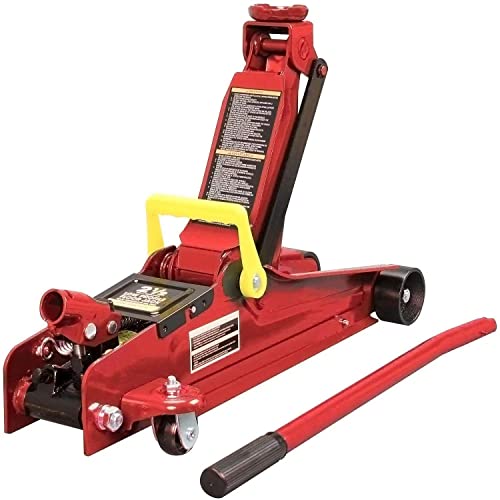 TCE TCET825051R Torin Low Profile Hydraulic Trolly Jack, 2.5 Ton (5,000 lb) Capacity, Red