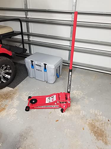pittsburgh automotive 3 ton heavy duty ultra low profile steel floor jack with rapid pump quick lift