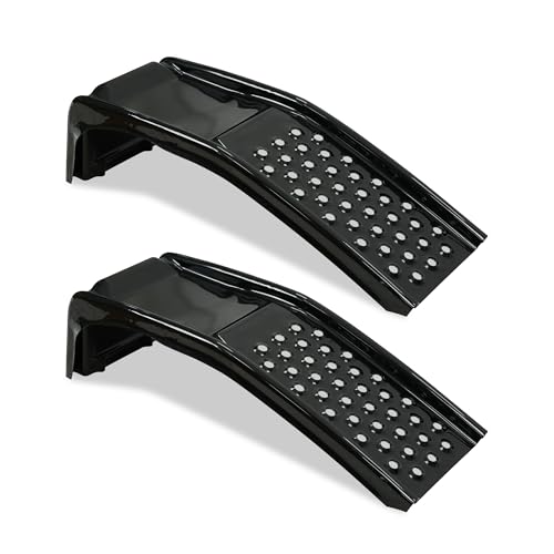Rockland 4 Ton 8000 LBS Solid Steel Car Ramp Set, 35' L x 13' W x 9' H, Heavy Duty Auto Truck Ramps for Oil Change and Car Repair, Ideal for Easy Home Garage Maintenance (Pack of 2)