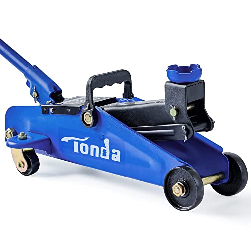 TONDA Floor Jack, Hydraulic Portable Car Lift Jack, 2 Ton (4,000 lb) Capacity, Blue
