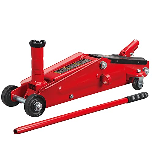 BIG RED TAM83006 Torin Hydraulic Trolley Service/Floor Jack with Extra Saddle (Fits: SUVs and Extended Height Trucks), 3 Ton (6,000 lb) Capacity, Red