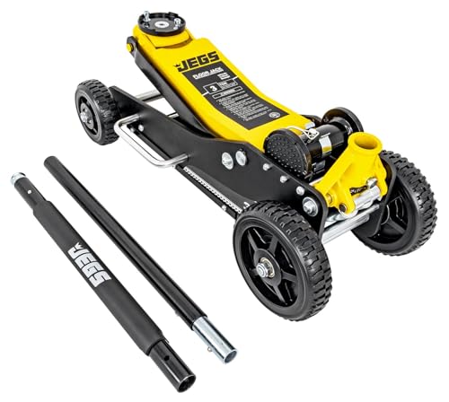 JEGS Heavy Duty 3-Ton Hydraulic Off-Road Floor Jack with Large Wheels and Built in Skid Plate