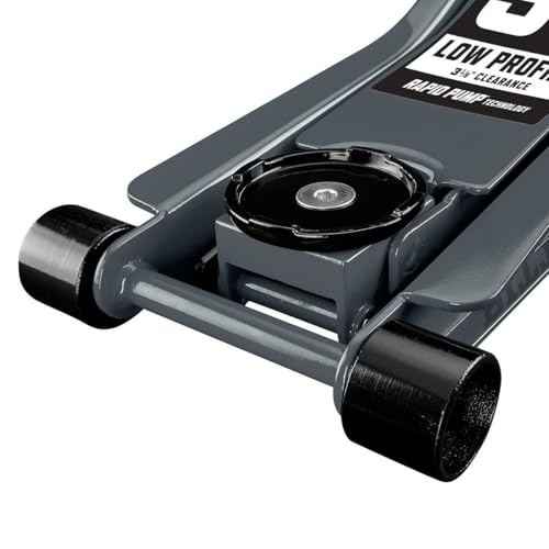 3 ton Heavy Duty Low Profile Floor Jack with Rapid Pump by Pittsburgh Automotive