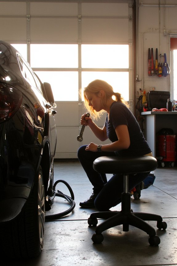 durable ergonomic mechanic stool