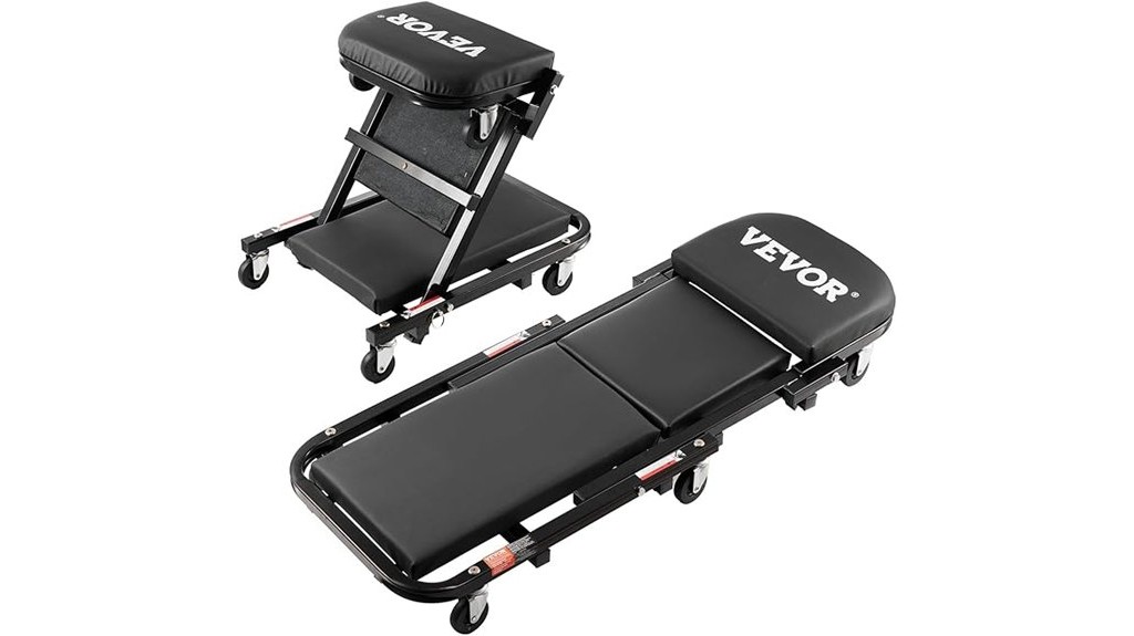 foldable padded garage stool