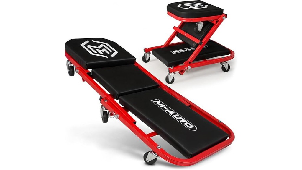 folding rolling seat creeper