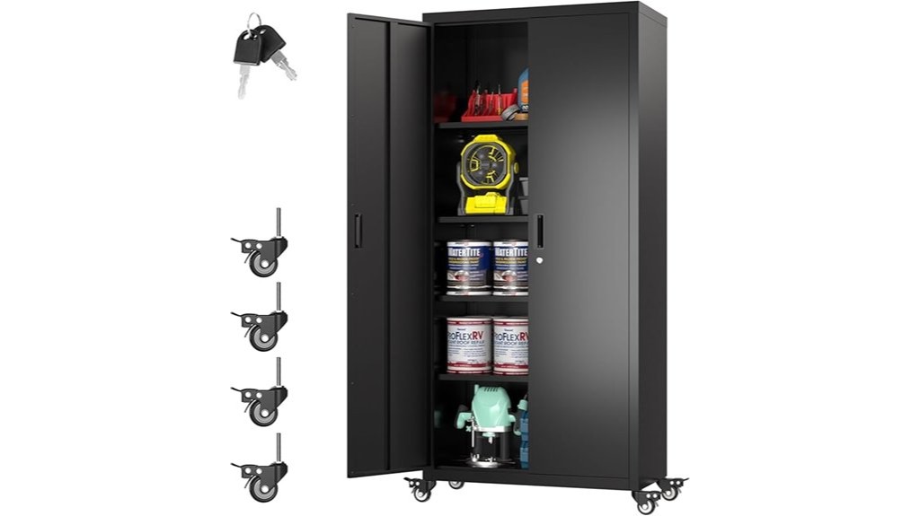 lockable metal storage cabinet