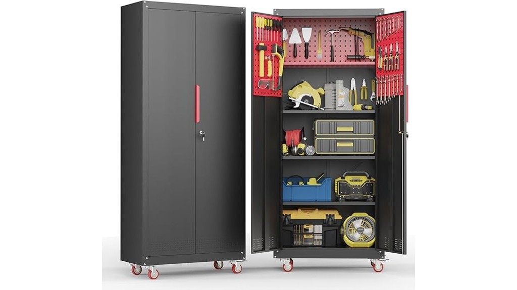 mobile metal storage cabinet