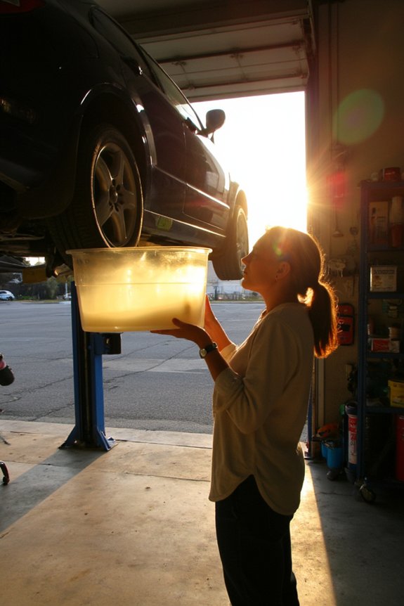 compact oil change pans