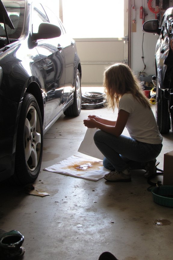 identify engine oil leaks
