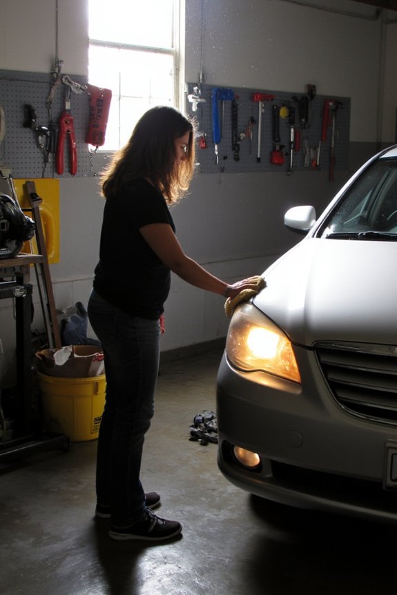 inspect and clean vehicle lights