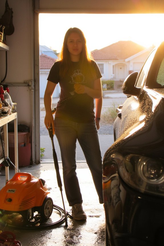 powerful orange pressure washer